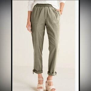 Soft Surroundings  Sage Green Trousers with waistband Size L